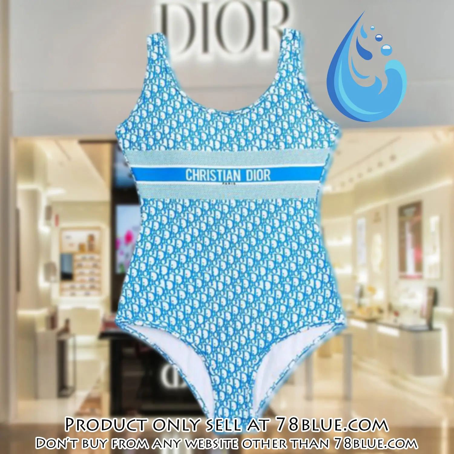Christian dior swimwear beachwear one piece swimsuit osw1047 78b2011659